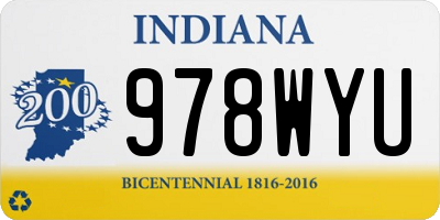 IN license plate 978WYU