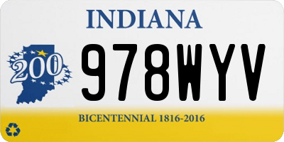 IN license plate 978WYV