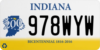 IN license plate 978WYW