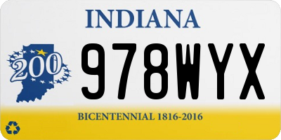 IN license plate 978WYX
