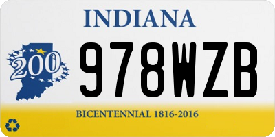 IN license plate 978WZB