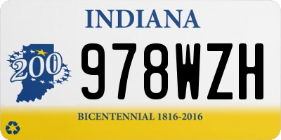 IN license plate 978WZH