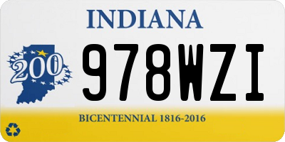 IN license plate 978WZI