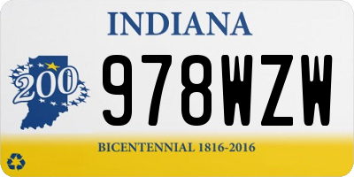 IN license plate 978WZW