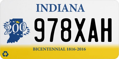 IN license plate 978XAH