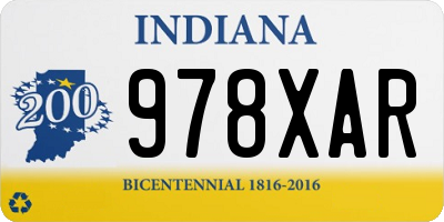 IN license plate 978XAR