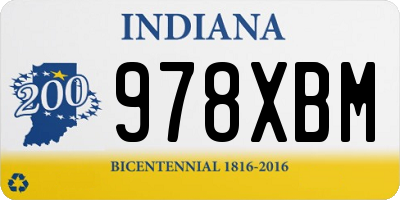 IN license plate 978XBM