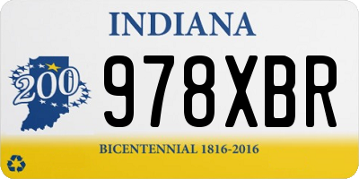 IN license plate 978XBR