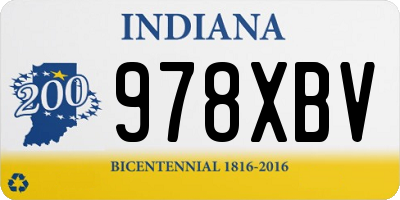 IN license plate 978XBV