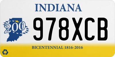IN license plate 978XCB