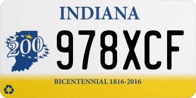 IN license plate 978XCF