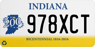 IN license plate 978XCT