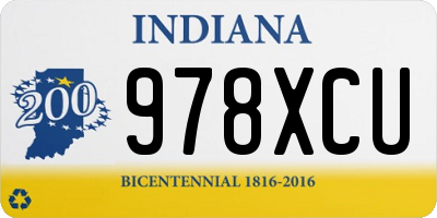 IN license plate 978XCU