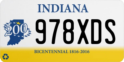 IN license plate 978XDS