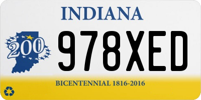IN license plate 978XED