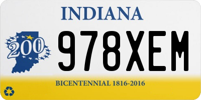 IN license plate 978XEM