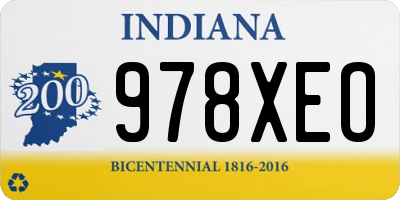 IN license plate 978XEO