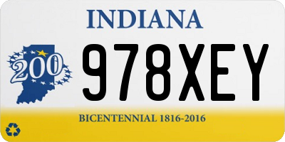 IN license plate 978XEY