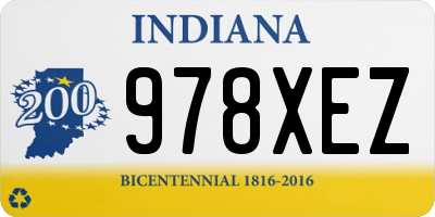 IN license plate 978XEZ