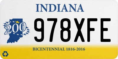 IN license plate 978XFE