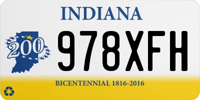 IN license plate 978XFH