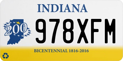 IN license plate 978XFM