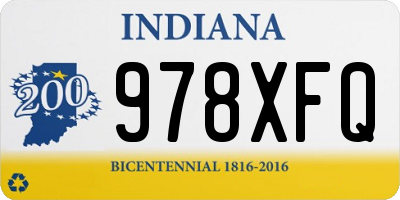 IN license plate 978XFQ
