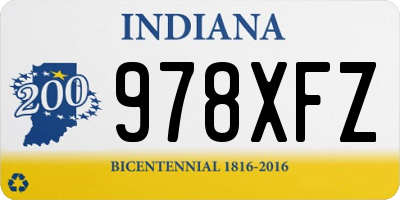 IN license plate 978XFZ