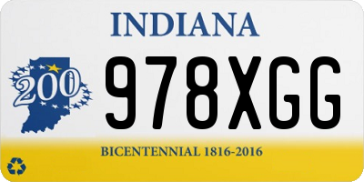 IN license plate 978XGG
