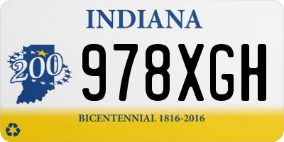 IN license plate 978XGH