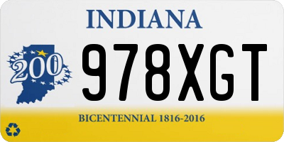 IN license plate 978XGT