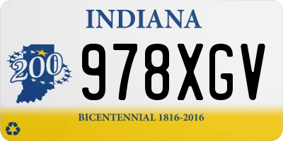 IN license plate 978XGV