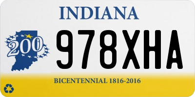 IN license plate 978XHA