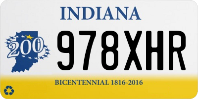 IN license plate 978XHR