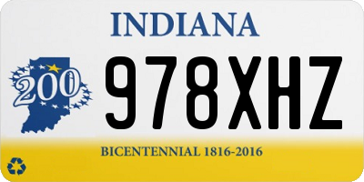 IN license plate 978XHZ