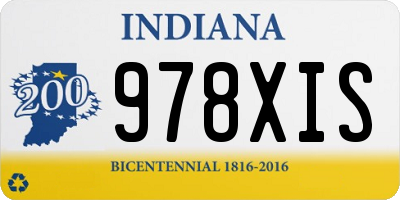 IN license plate 978XIS