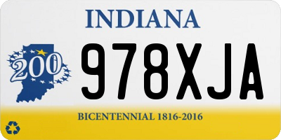 IN license plate 978XJA