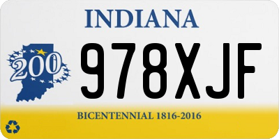 IN license plate 978XJF