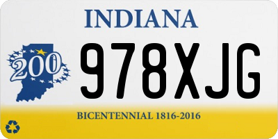 IN license plate 978XJG