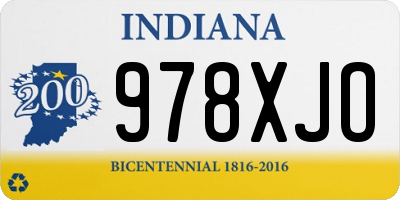 IN license plate 978XJO