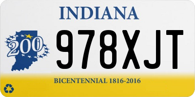 IN license plate 978XJT