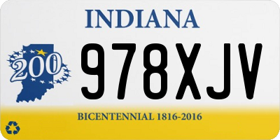 IN license plate 978XJV