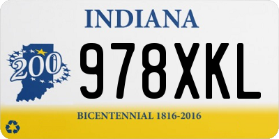 IN license plate 978XKL