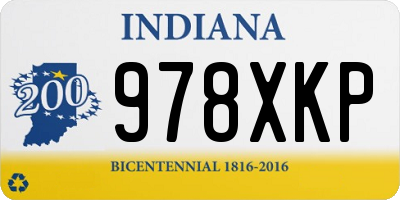IN license plate 978XKP