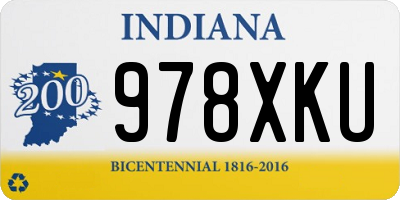 IN license plate 978XKU