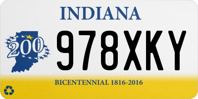 IN license plate 978XKY
