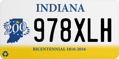 IN license plate 978XLH