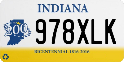 IN license plate 978XLK