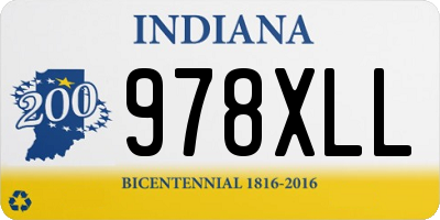 IN license plate 978XLL