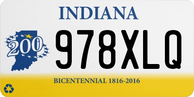 IN license plate 978XLQ